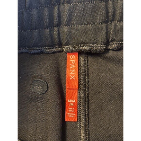 SPANX The Perfect Pant Ankle Joggers Black Medium Ponte Stretch Elastic Pockets - Picture 3 of 11